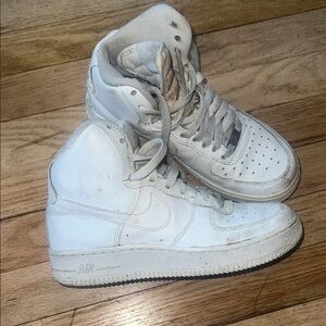 Kids Nike White High-Top Sneakers